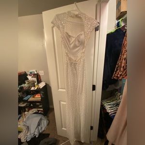 White Windsor prom dress